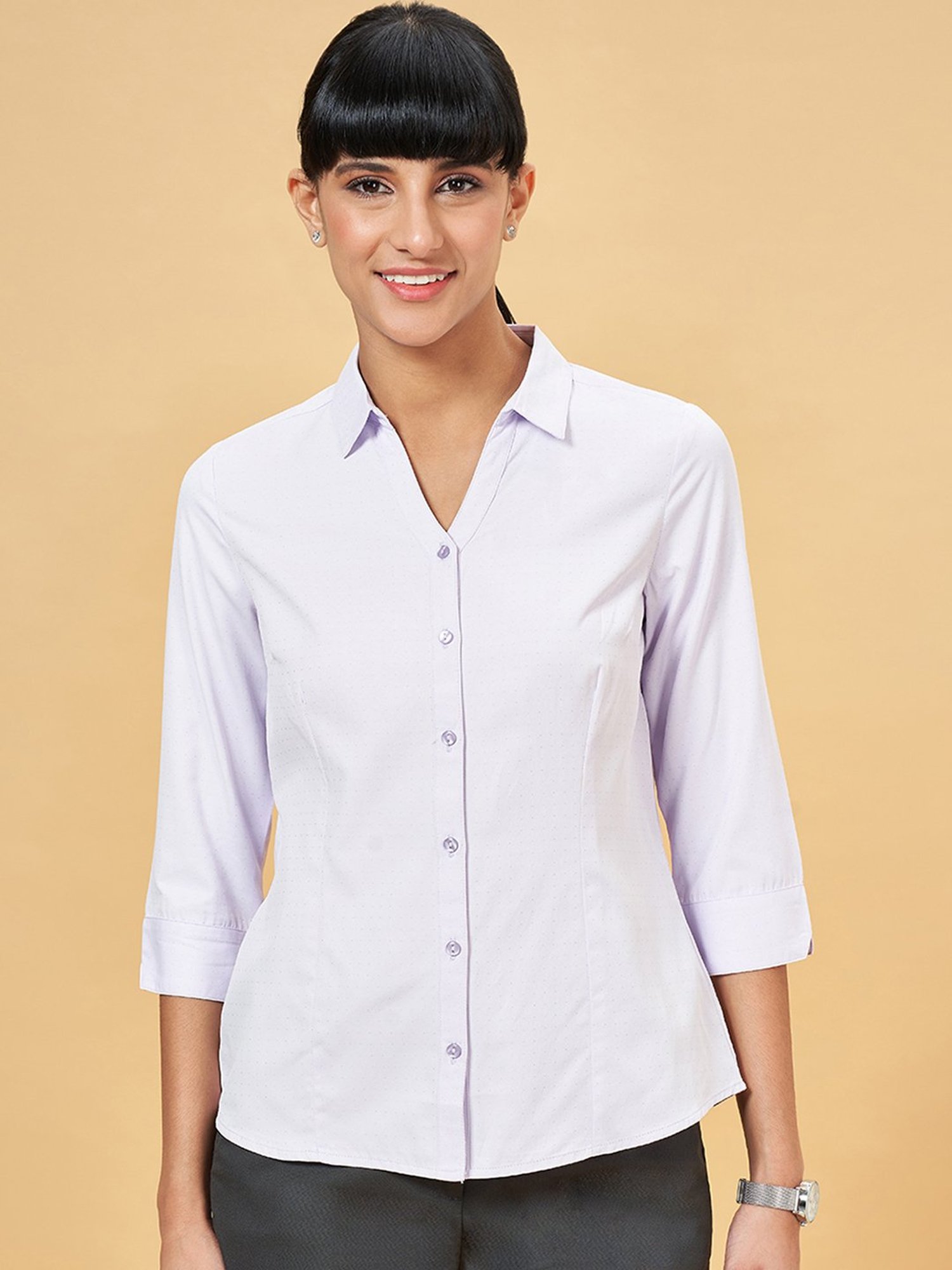 Style Quotient Brown Regular Fit Formal Shirt