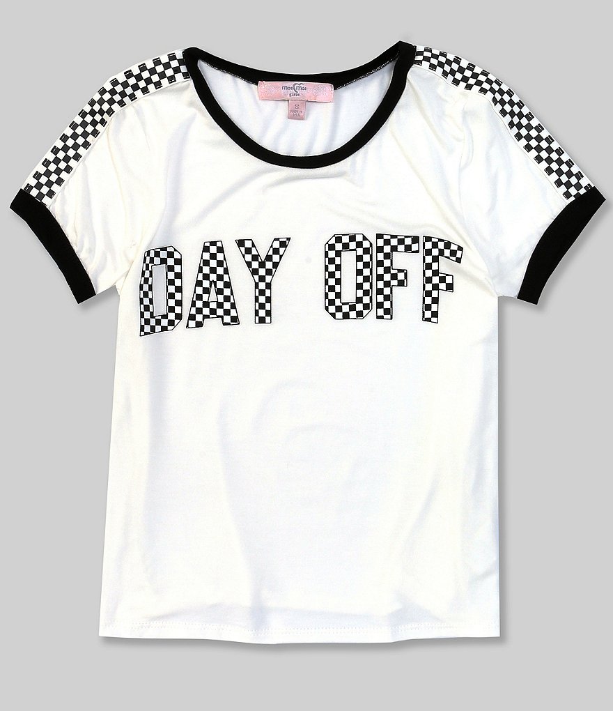 Moa Moa Big Girls 7-16 Contrast Short-Sleeve Day Off Graphic Tee