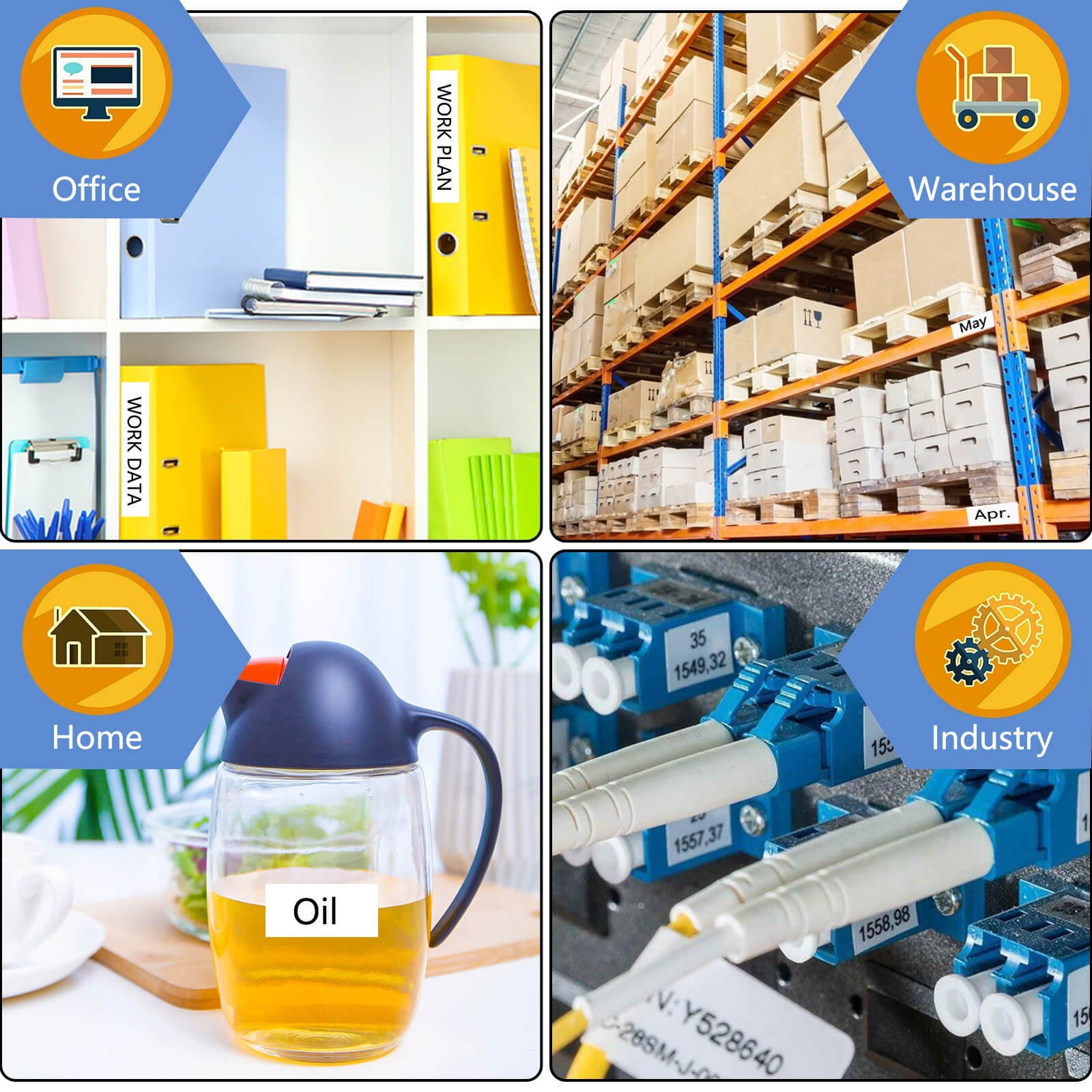 GBC BadgeMates Belt Clip Badge Reels 36" Extension Assorted 4/Pack 3747498