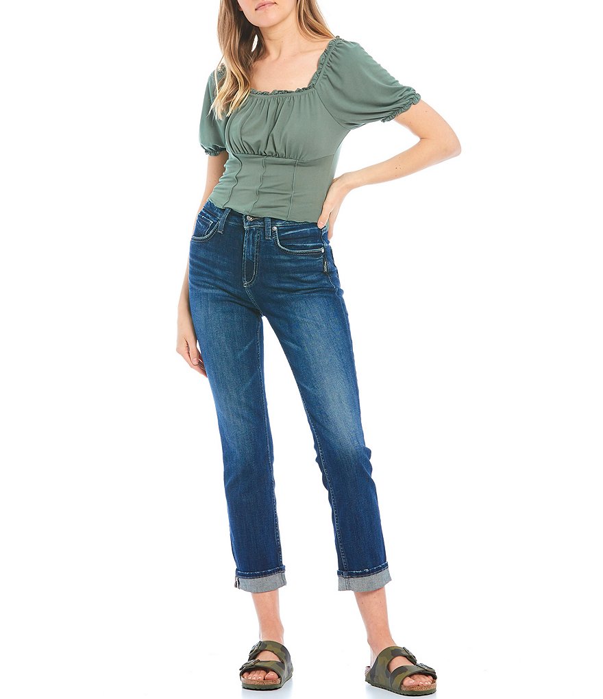Silver Jeans Co. Highly Desirable Raw Edge Straight Jeans