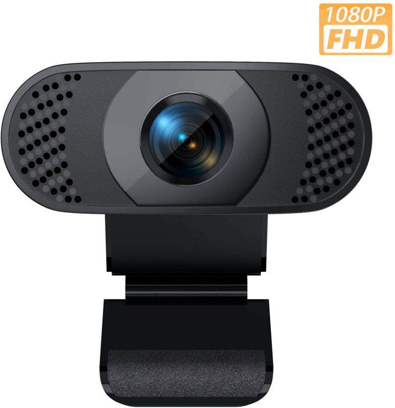 Webcam with Microphone, 1080P Web Camera for Windows/Mac OS PC, Laptop, Computer, Desktop, USB 2.0 Plug and Play, for Live Streaming, Video Call, Conference, Recording, Online Classes, Game