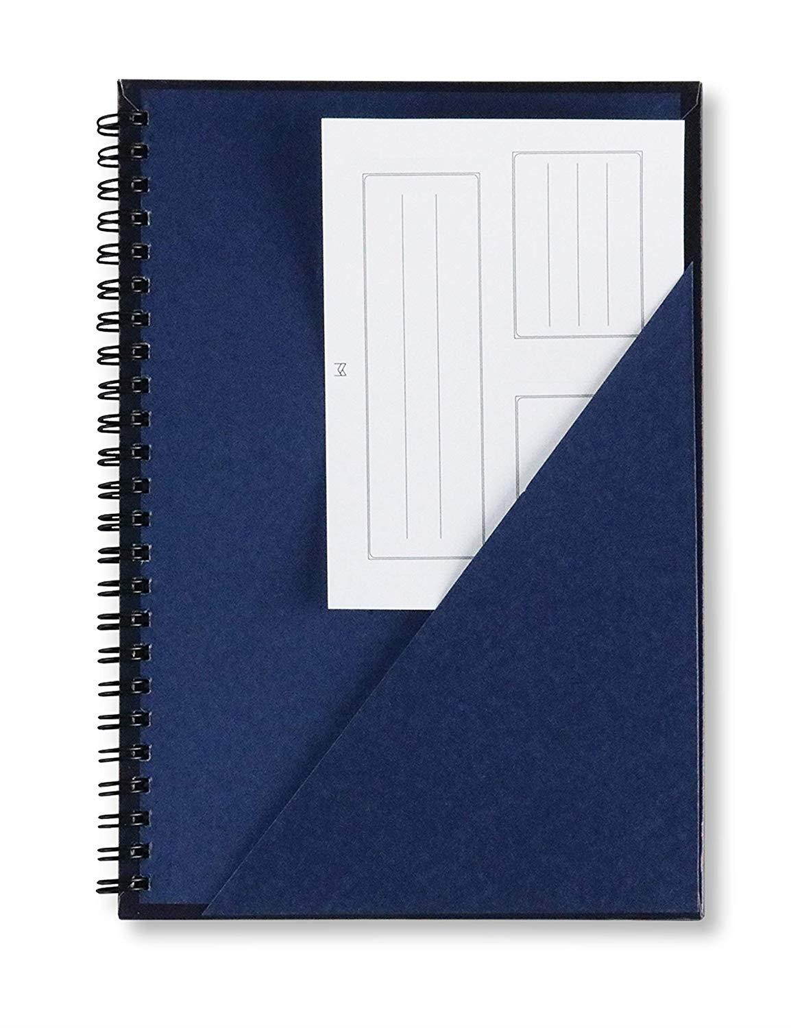 Miliko Transparent Hardcover B5 Ruled Wirebound/Spiral Notebook/Journal Set-2 Per Pack, 7.1"x10"(Ruled)