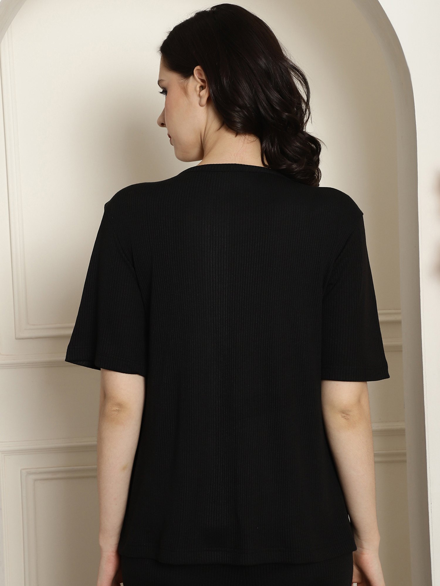 Secret Wish Black Maternity Nursing Top