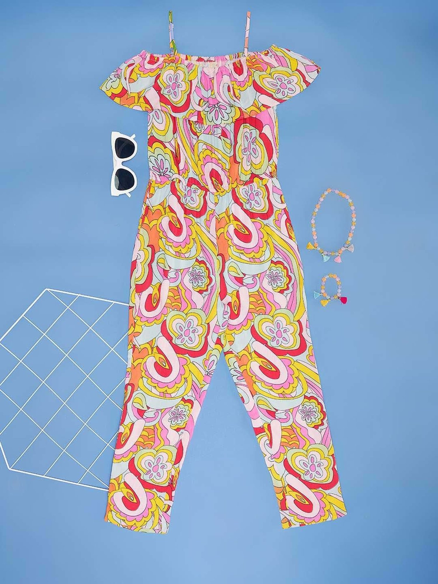 YU by Pantaloons Kids Multicolor Printed Jumpsuit