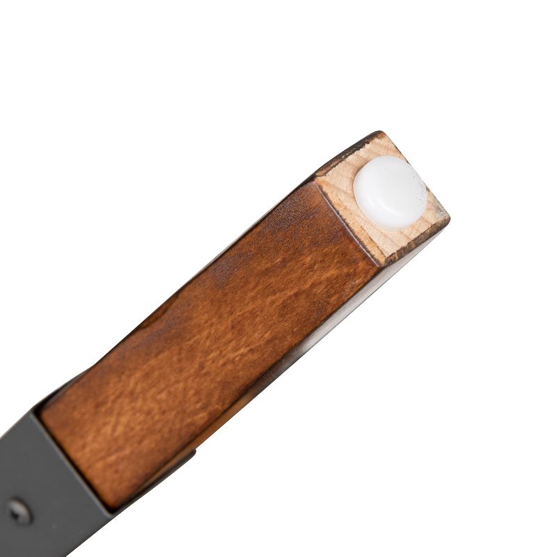 Emma and Oliver 4 Pack Commercial Grade Rustic Walnut Industrial Style Backless Wood Barstool