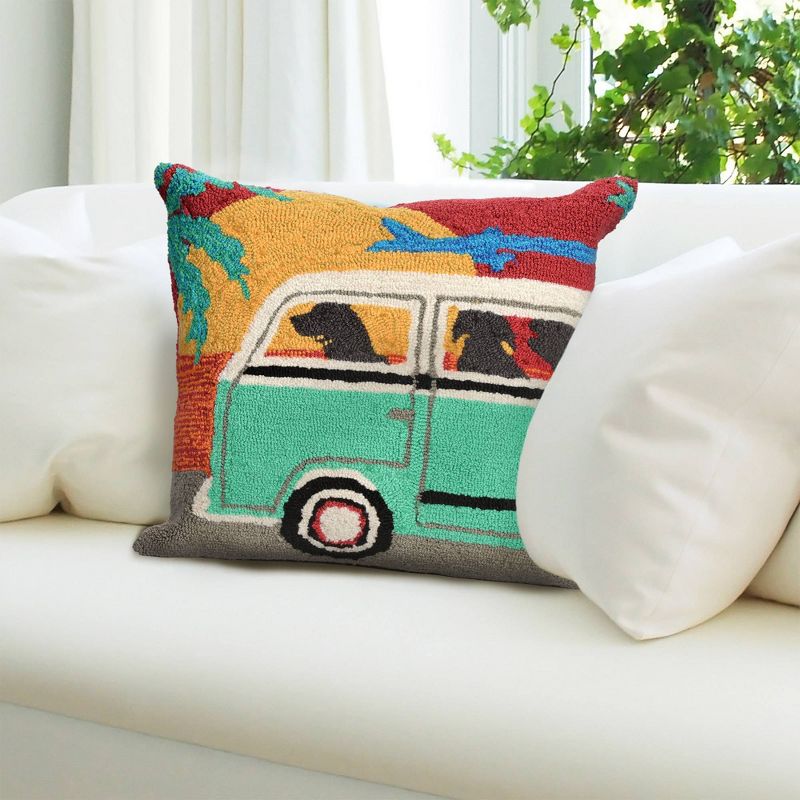 18"x18" Sunset Beach Trip Indoor/Outdoor Square Throw Pillow - Liora Manne