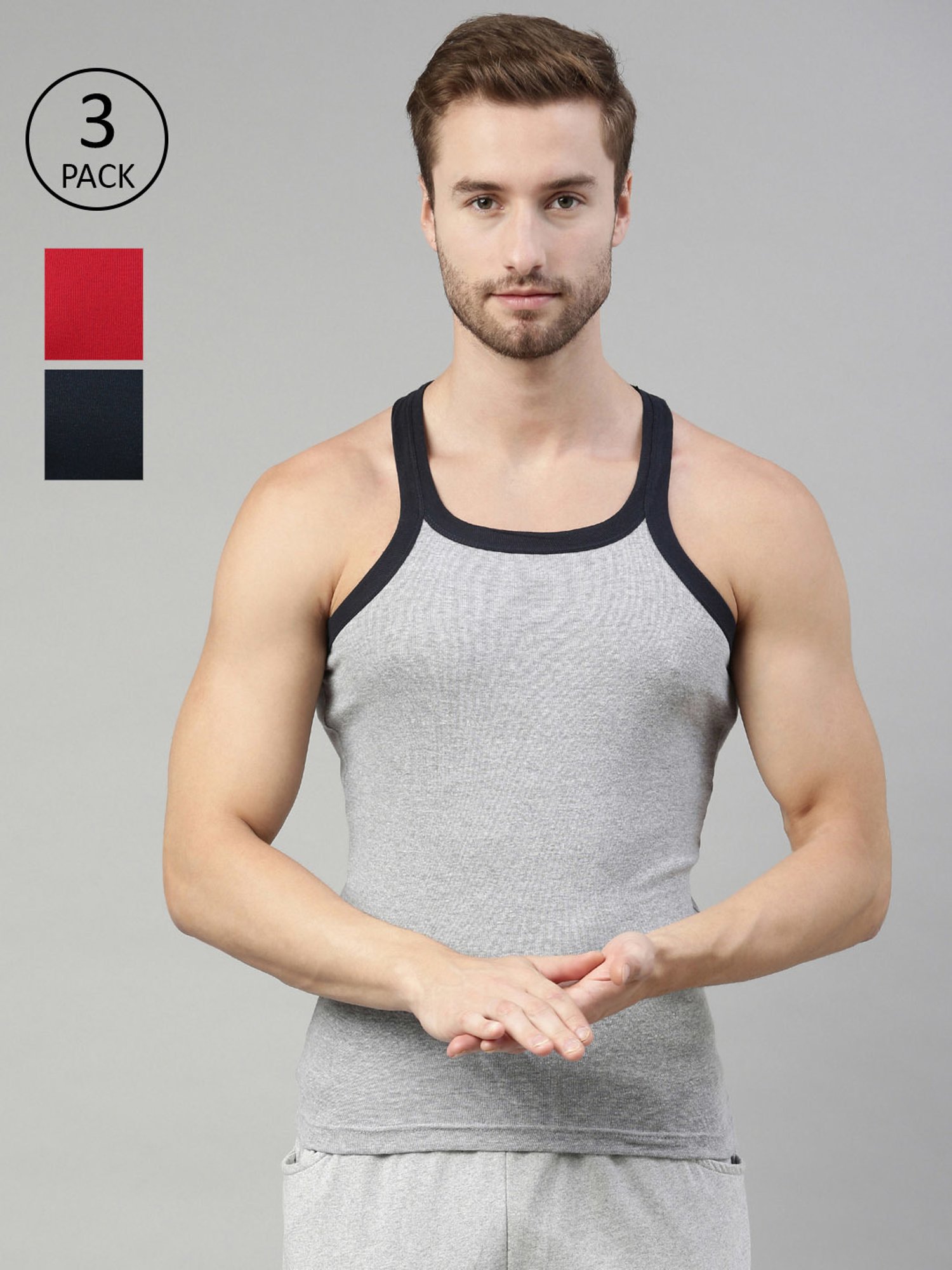 Dixcy Scott Originals Assorted Cotton Vest - Pack of 3