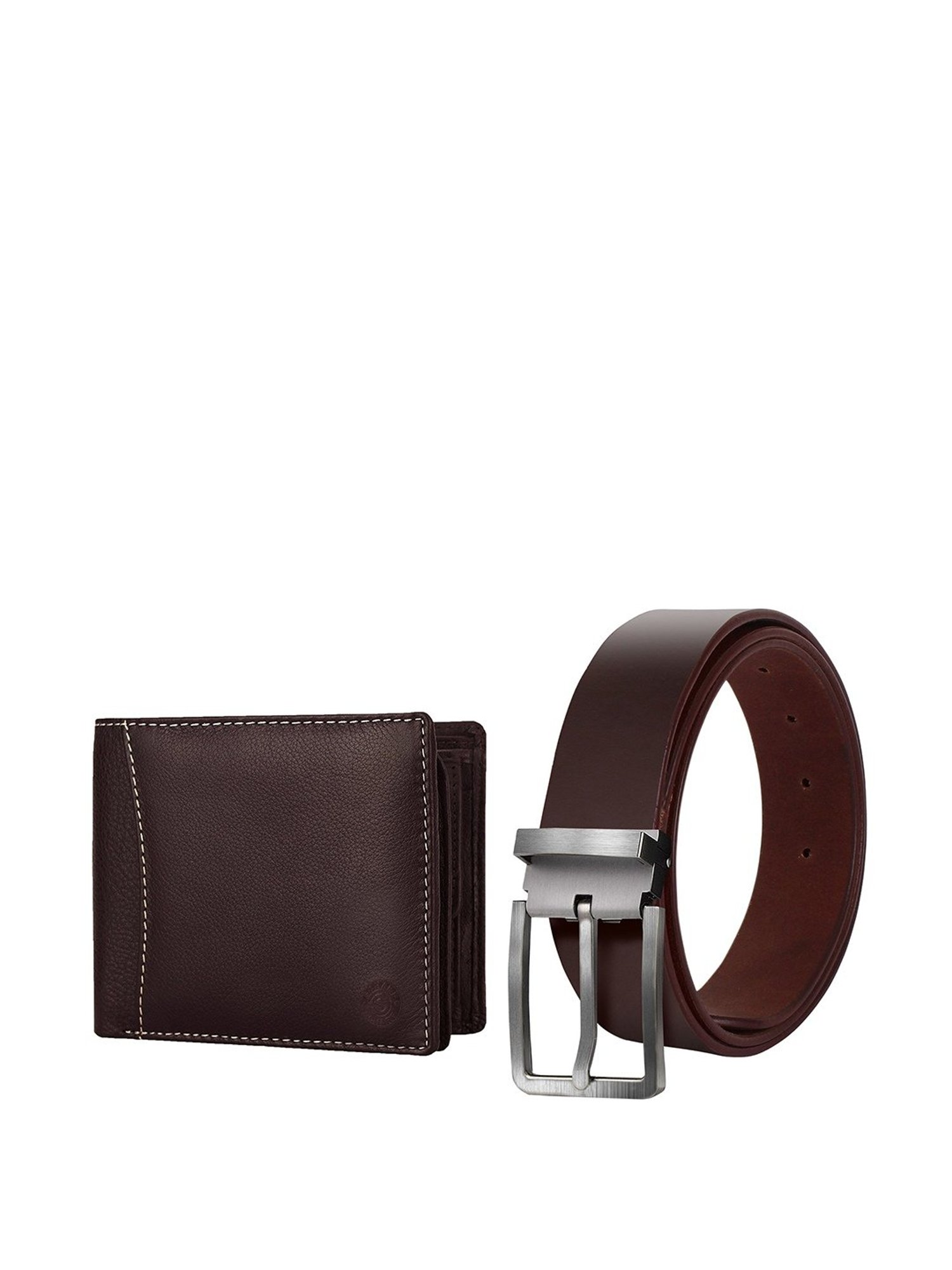 SCHARF Brown Leather Waist Belt with Wallet for Men