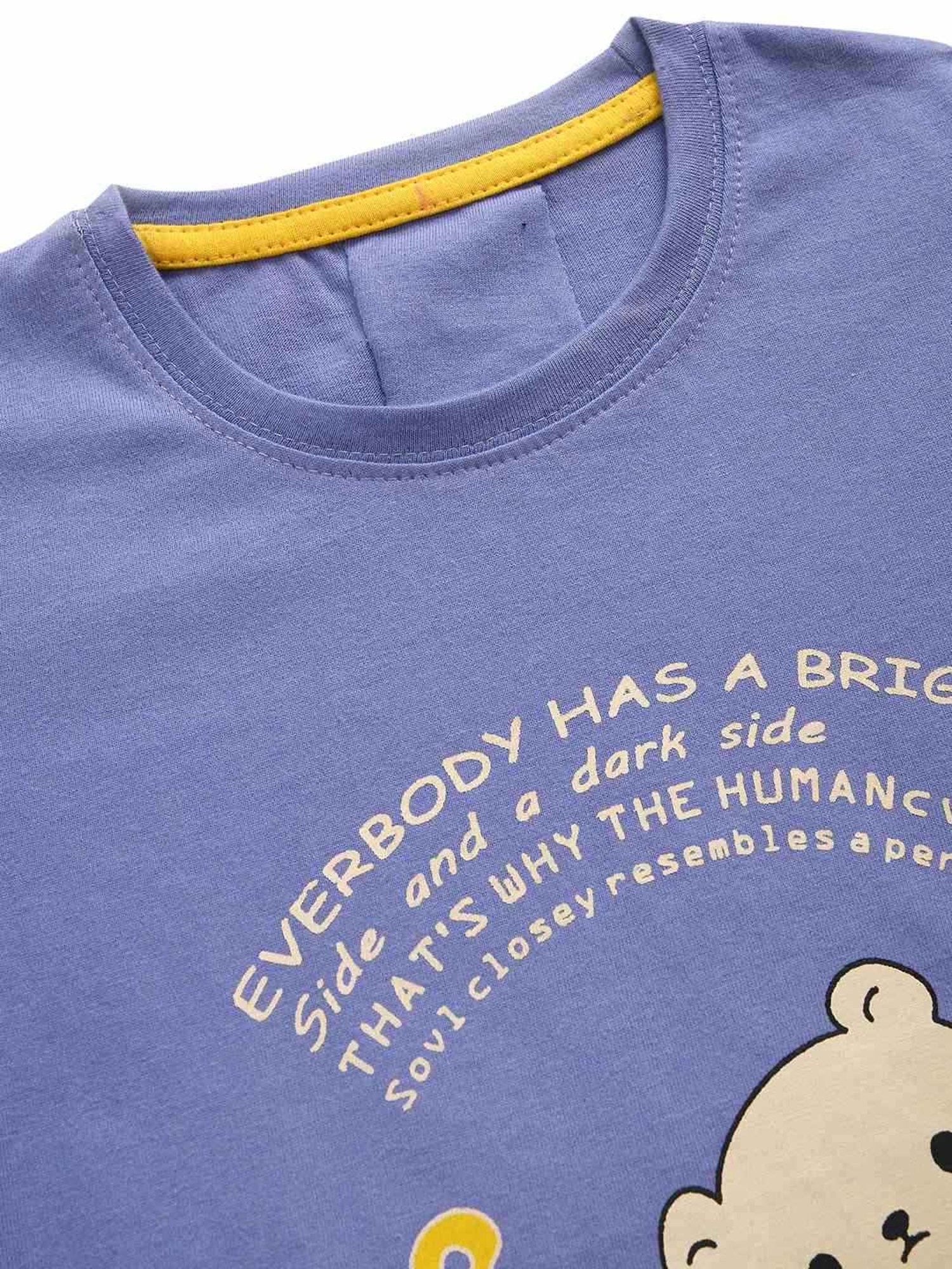 Kids Craft Purple Cotton Printed T-shirt