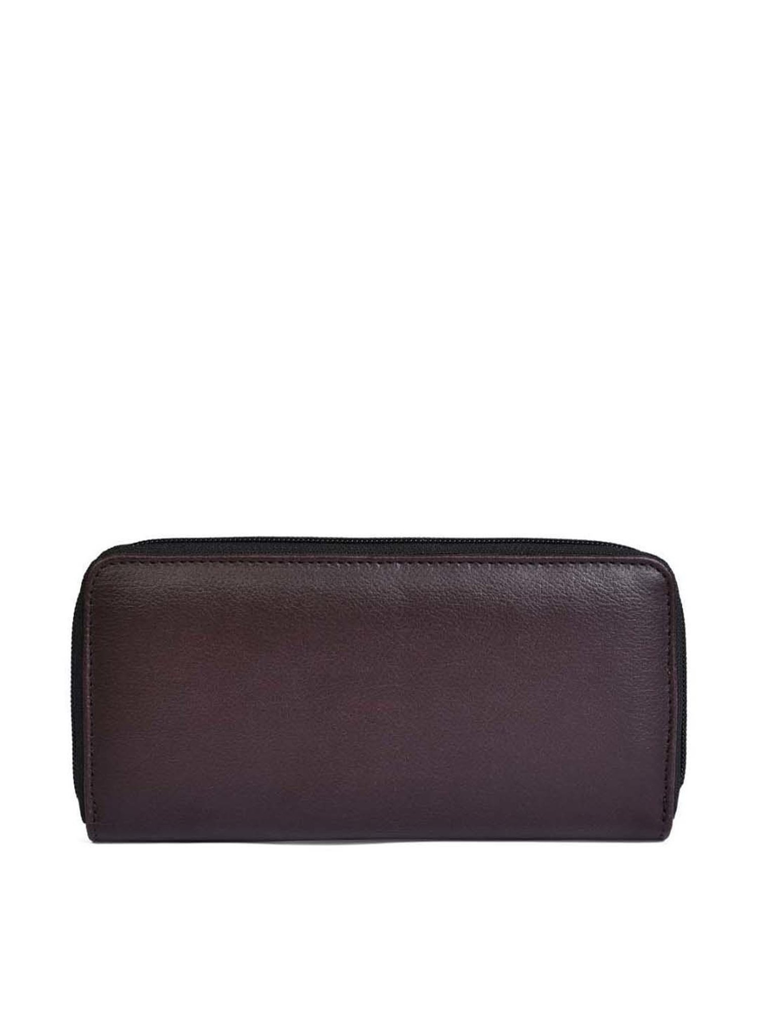 BELWABA Brown Solid Zip Around Wallet for Women