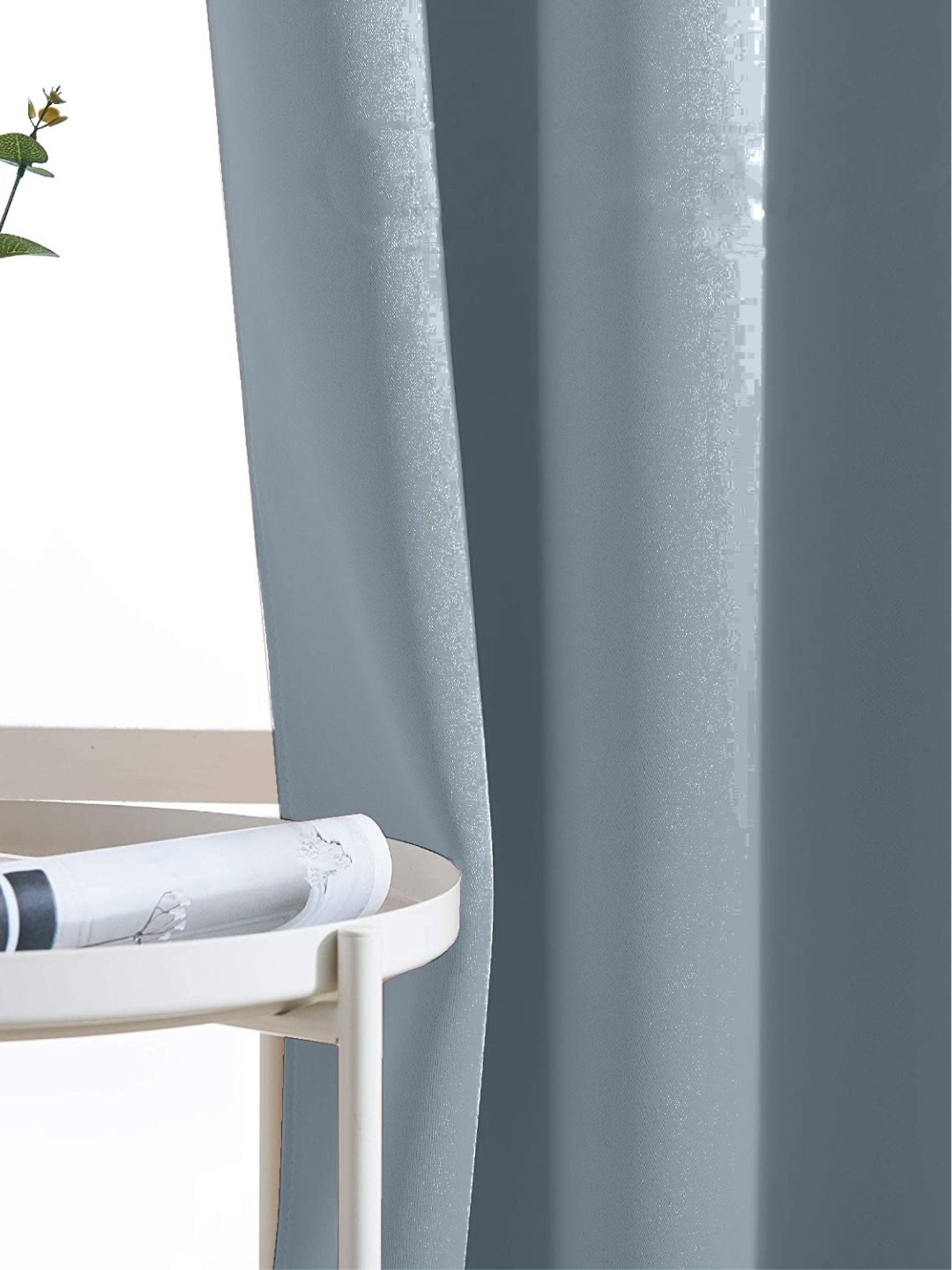 Urban Space Grey Polyester 5 ft Window Blackout Curtain