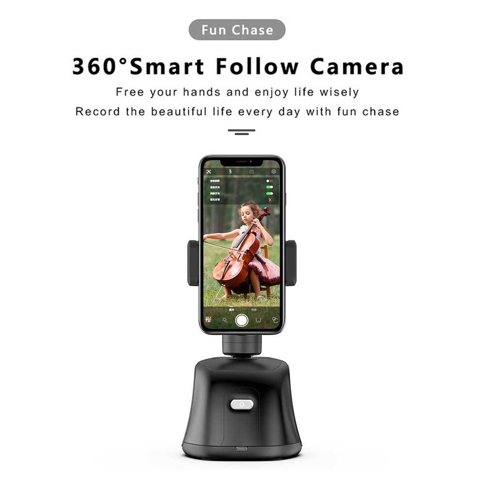 Portable Gimbal Stabilizer APP Control Auto Face Tracking 360&deg; Rotation Desktop