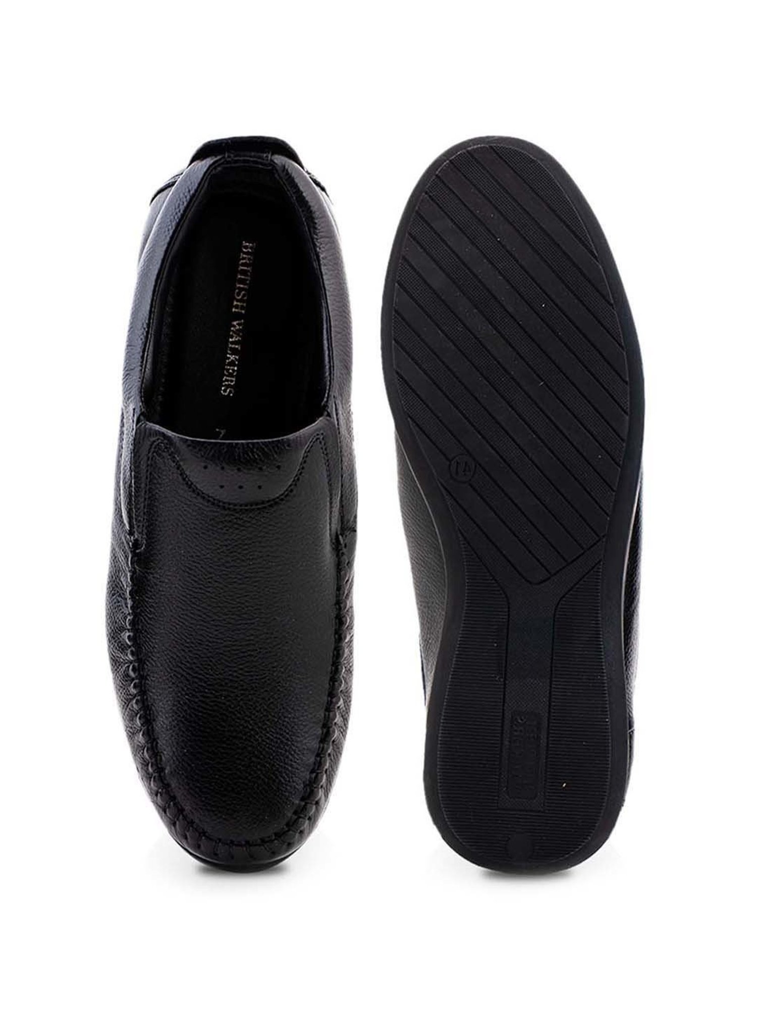 British Walkers by Khadim's Men's Black Formal Loafers