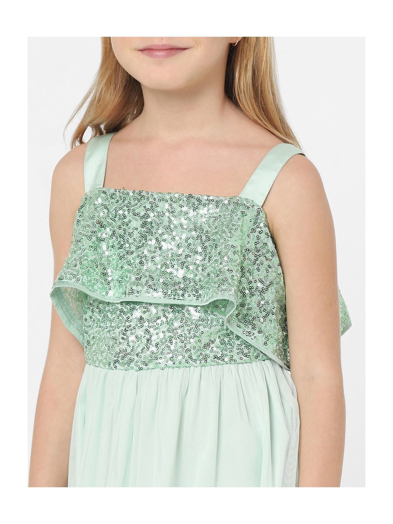 KIDS ONLY Light Green Embellished Dress