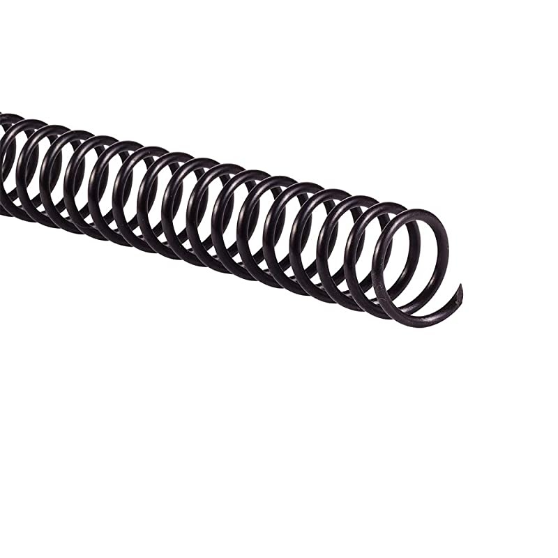 Binding Spines/Spirals/Coils, 14mm, 110 Sheet Capacity, 4:1 Pitch, Color Coil, Black, 100 Pack (9665060)