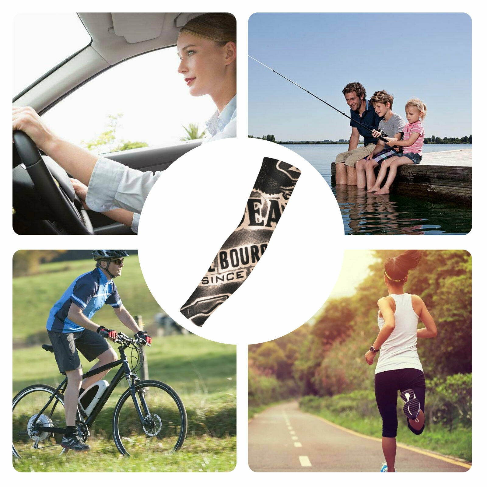 10 PCS Tattoo Cooling Arm Sleeves Cover Basketball Golf Sport UV Sun Protection