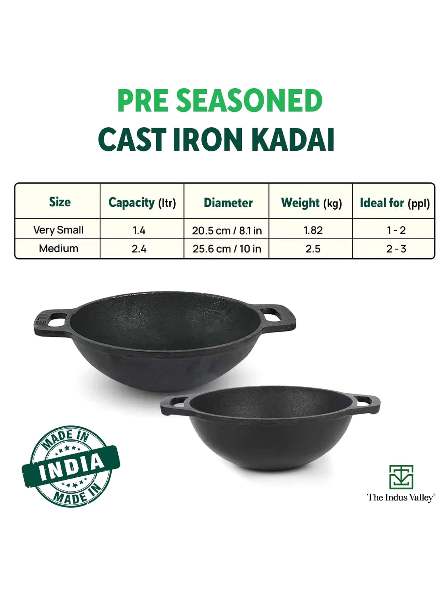 ALLO Silver Stainless Steel Induction Friendly Triply Kadhai (3 L)