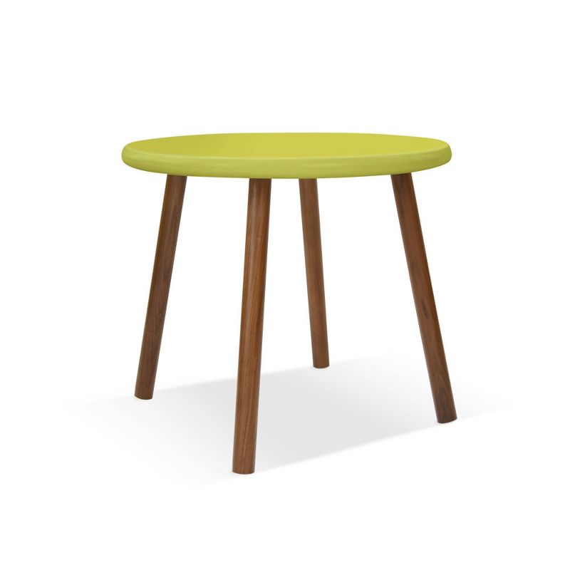 23.5" Peewee Round Kids' Table Walnut/Green - Nico & Yeye