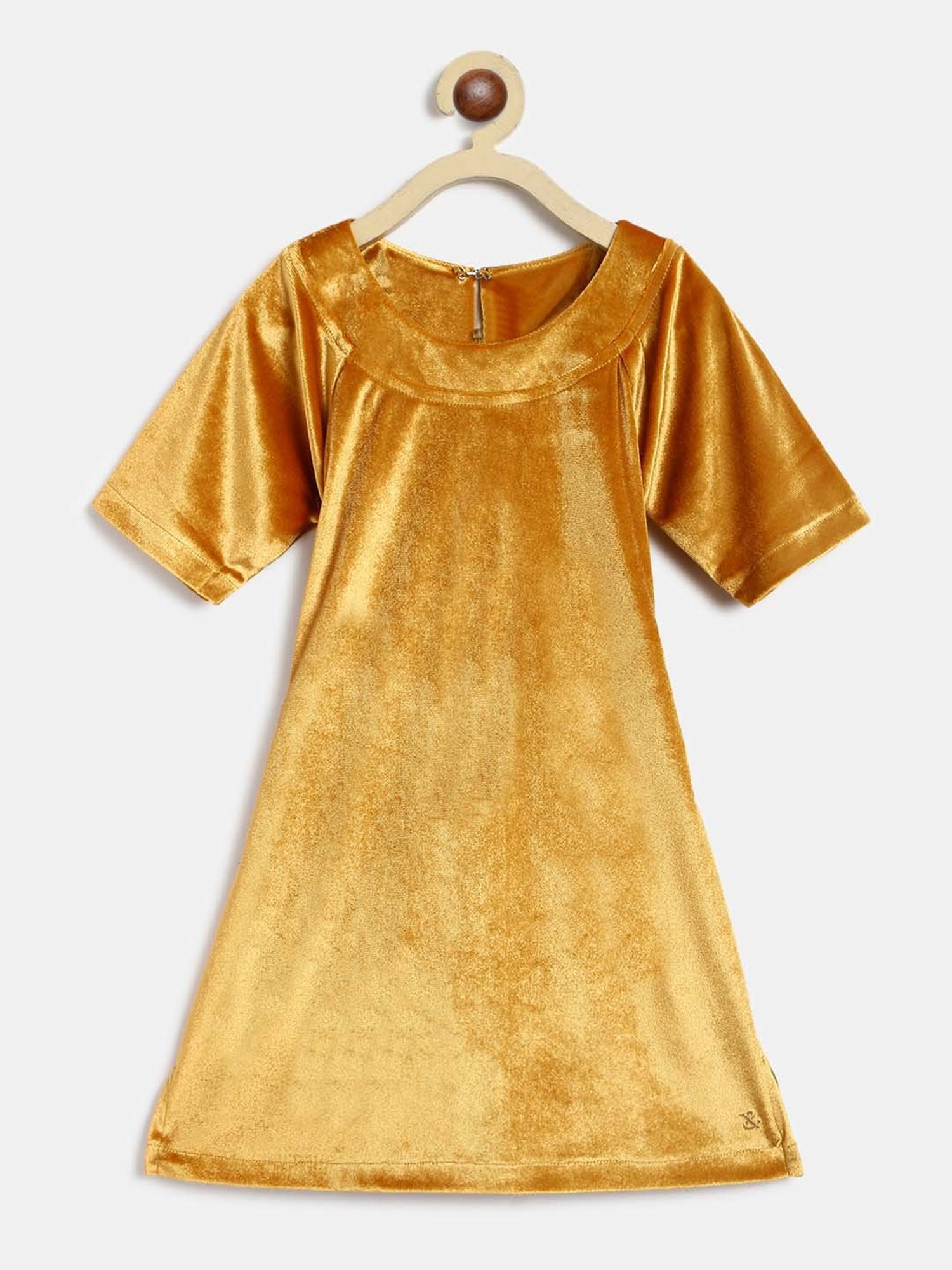 Tales & Stories Kids Golden Regular Fit Dress