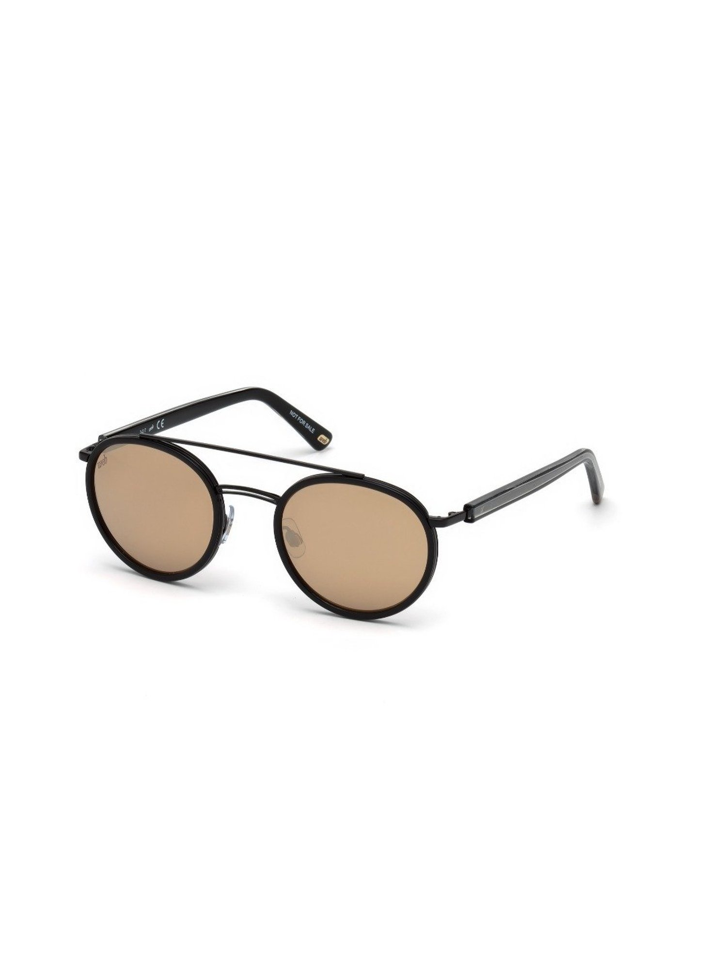 Web Eyewear Brown Round Unisex Sunglasses Designed in Italy