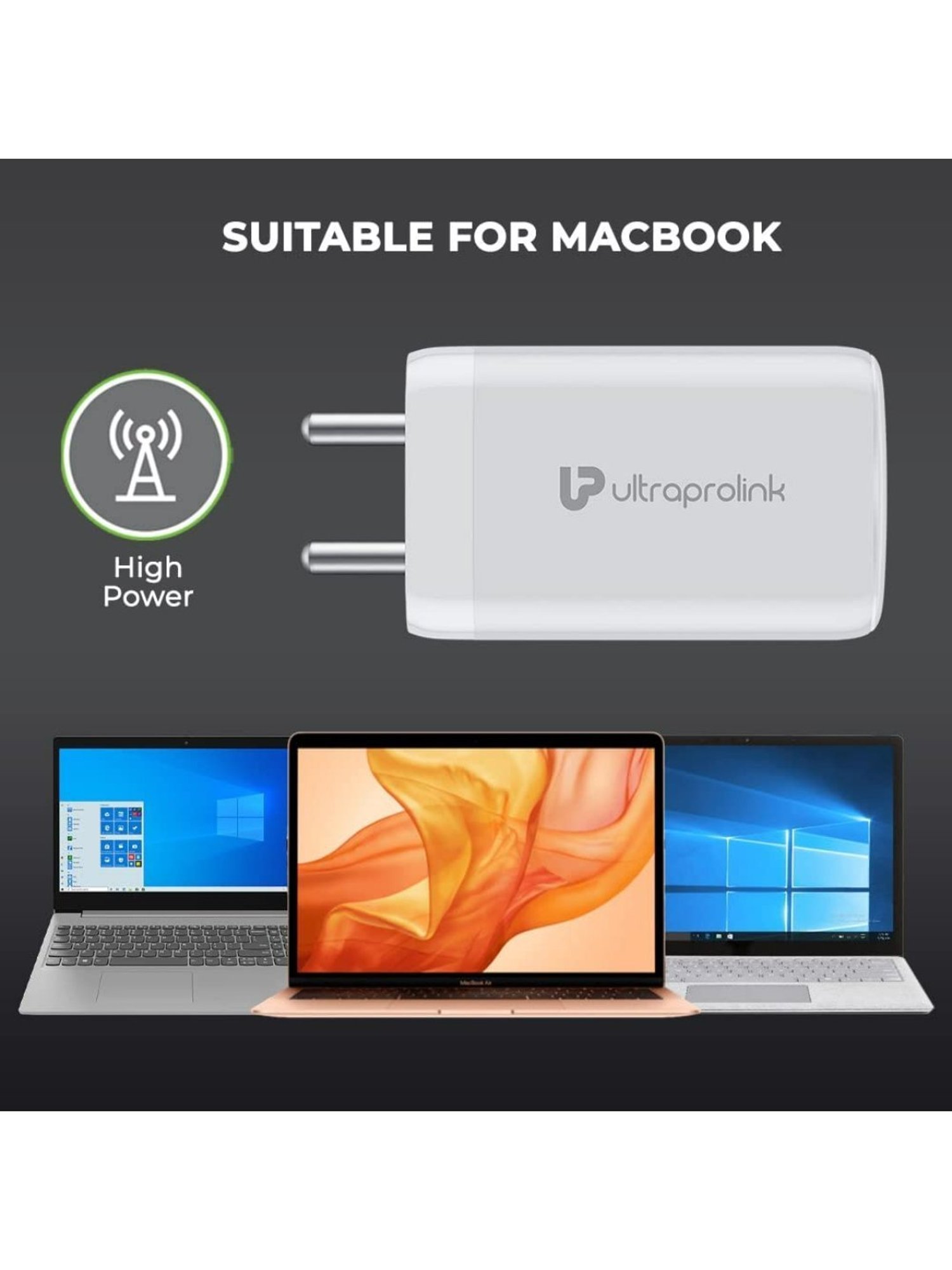 Ultraprolink UM1101W Boost PD 95W GaN Charger with 2m Cable (White)