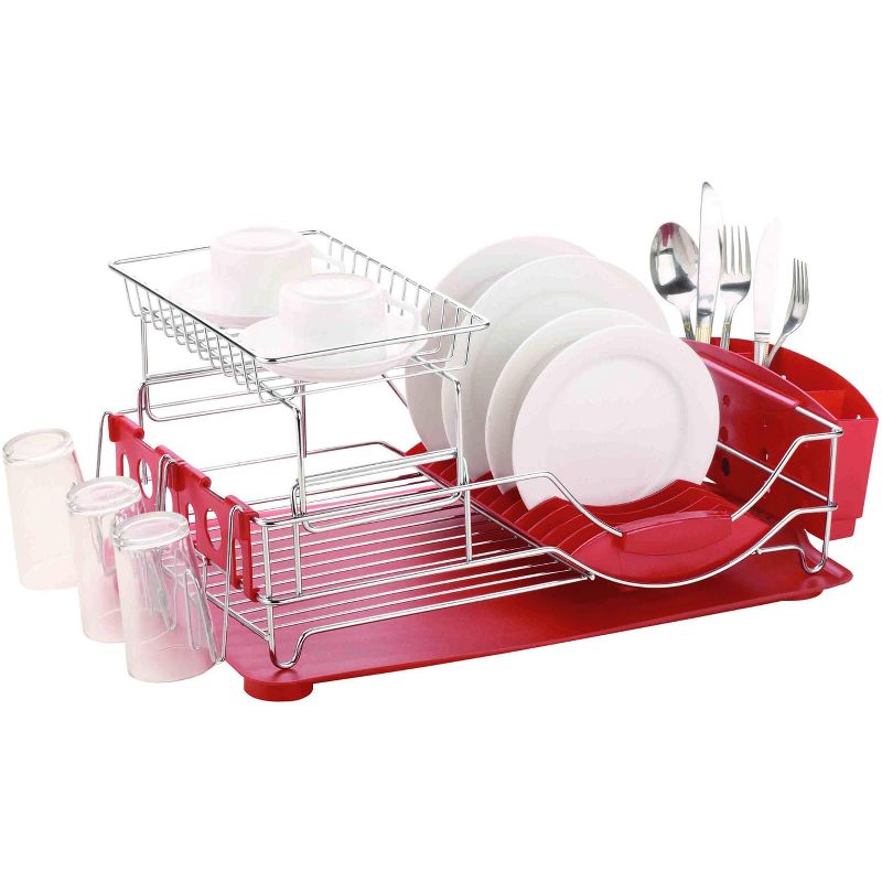 Home Basics 2-Tier Deluxe Dish Drainer