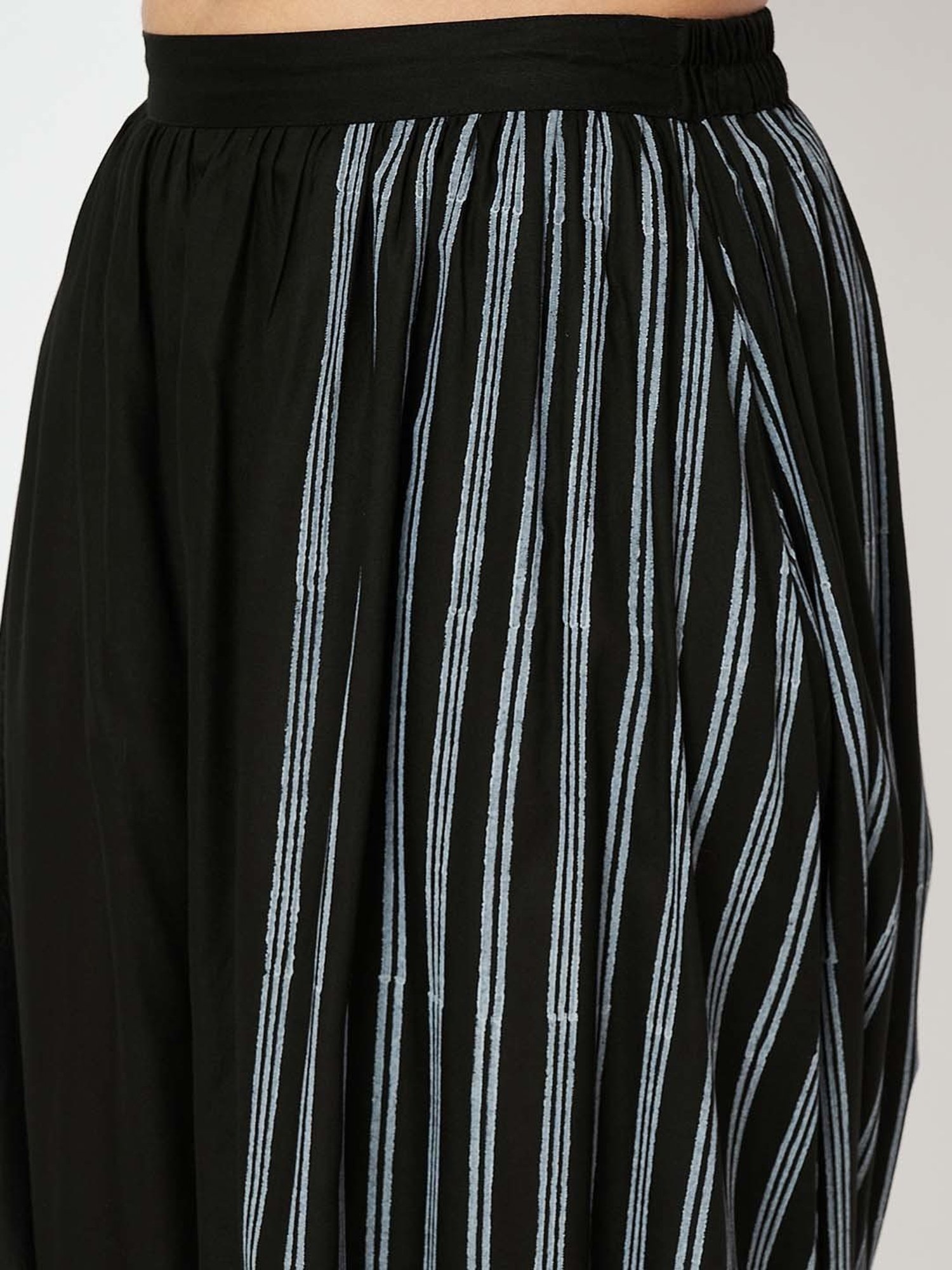 9rasa Black Striped Salwar