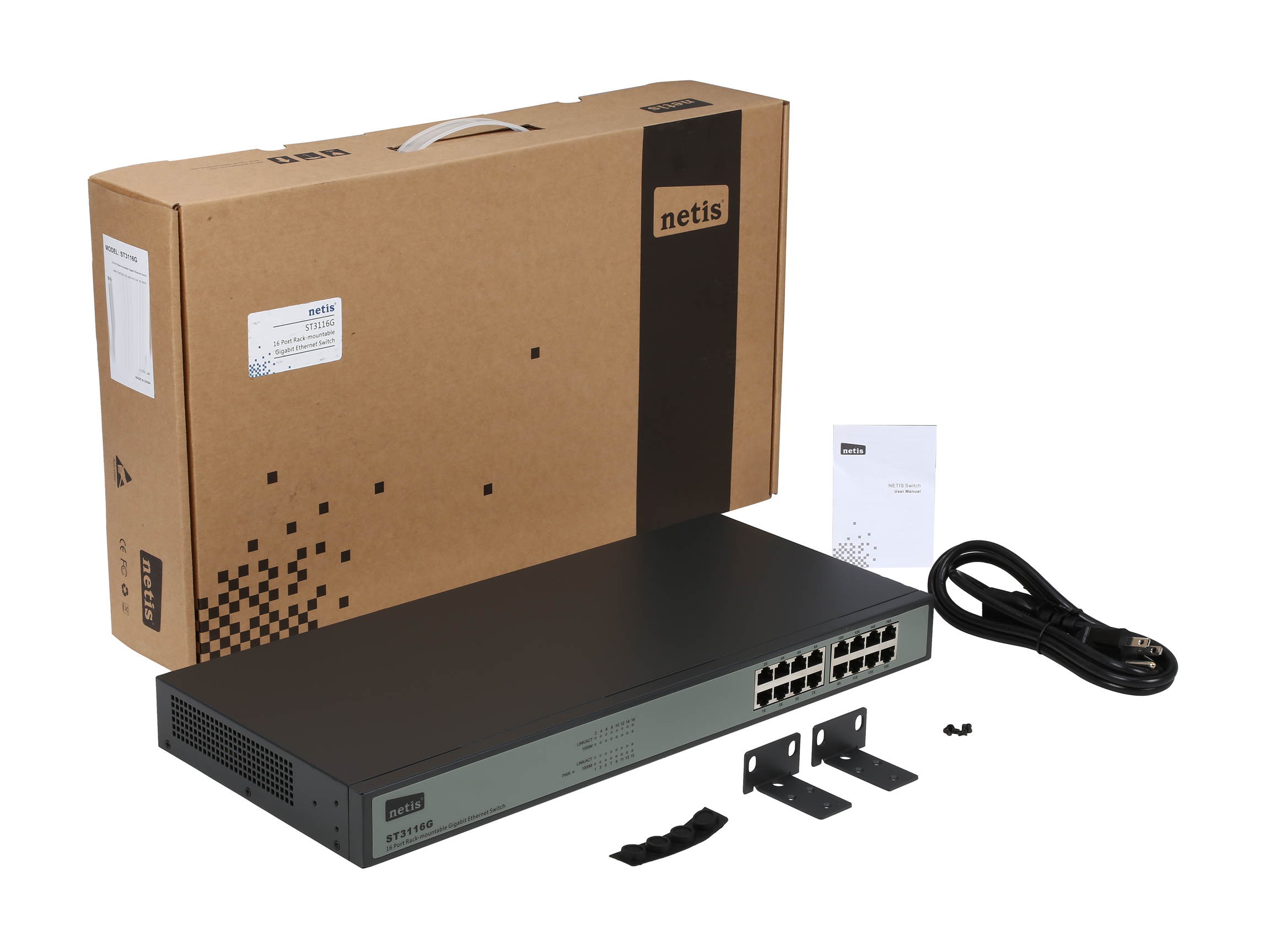 NETIS ST3116G 16 Port Gigabit Ethernet Rackmount Switch