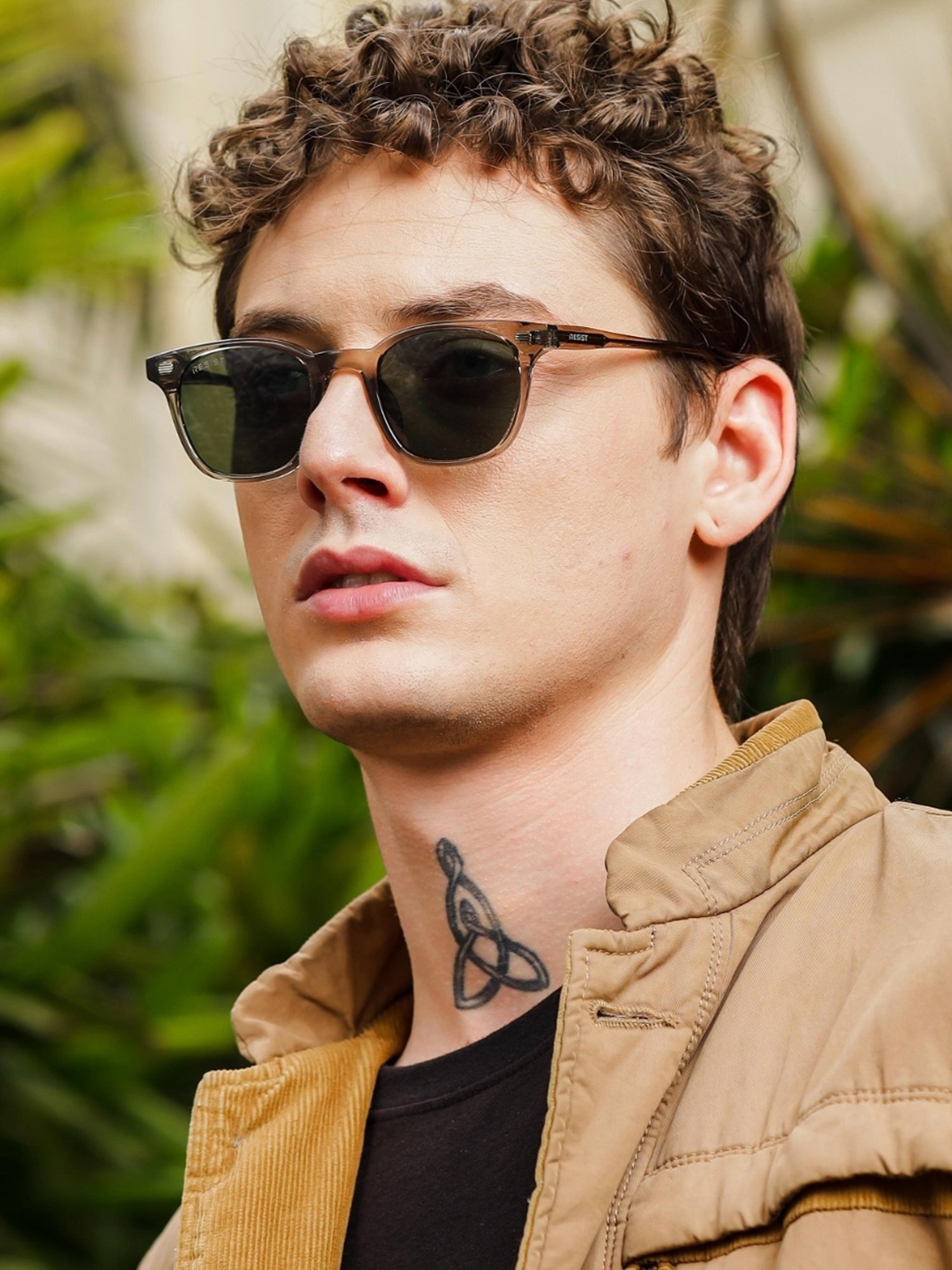 Resist Eyewear Brown Wayfarer uv protected Unisex Sunglasses