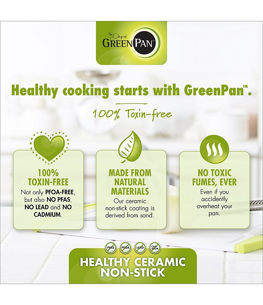 GreenPan Venice Pro Evershine Ceramic Non-Stick 2-Piece Open Fry Pan Set, 10#double; & 12#double;