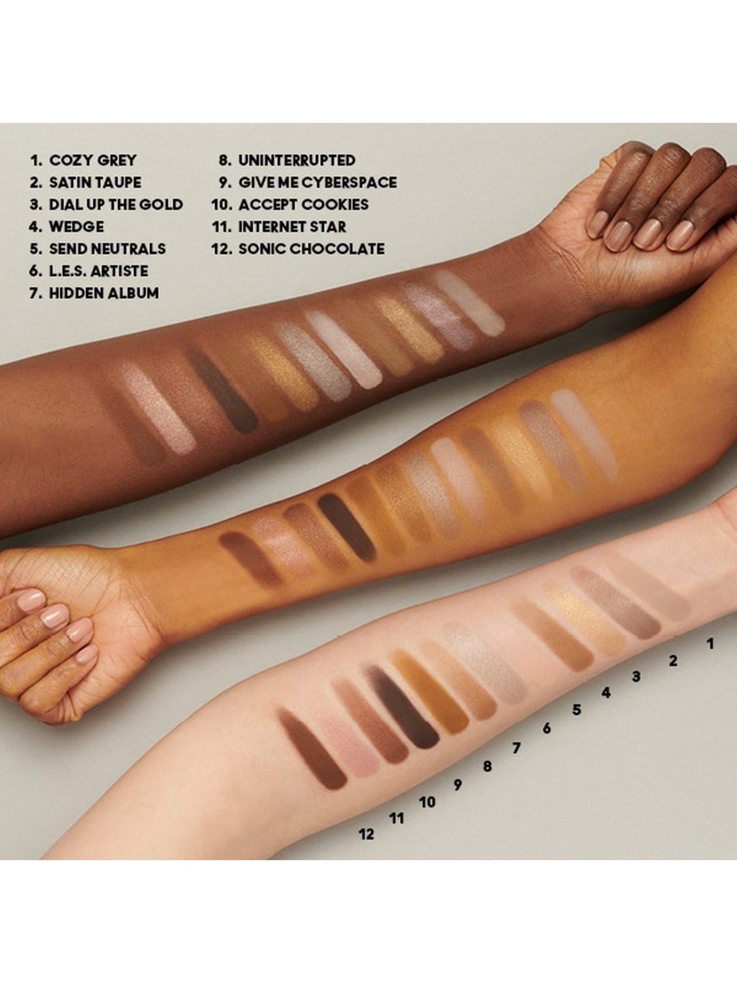 M.A.C Connect In Colour 12-Pan Eyeshadow Palette Unfiltered Nudes - 12.2 gm