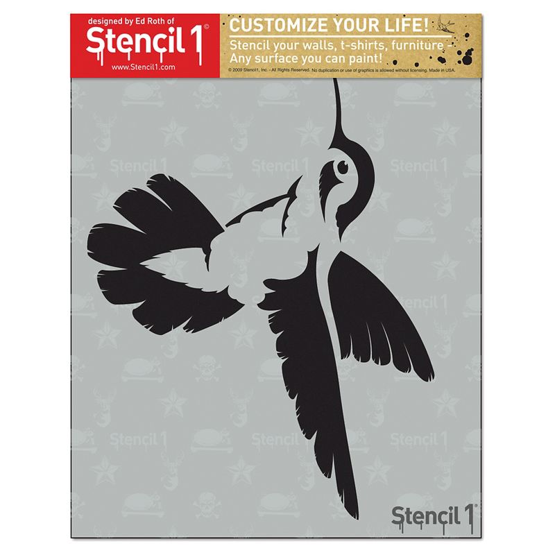 Stencil1 Birds in Branches - Stencil 8.5" x 11"