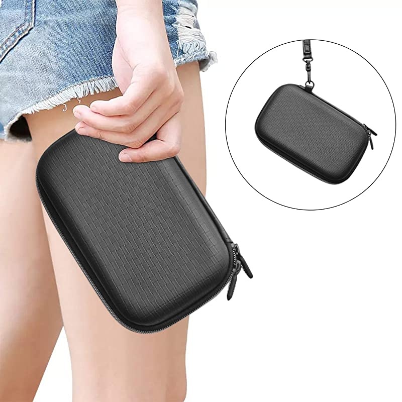 Cord Organizer Hard Case 79 Inch External Hard Drive Portable Carrying Case Hard Protective Tech Pouch Fits Anker PowerCore 20100mAh Power Bank Black