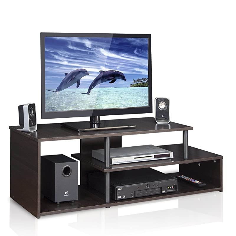 Econ Low Rise TV Stand, Espresso/Black