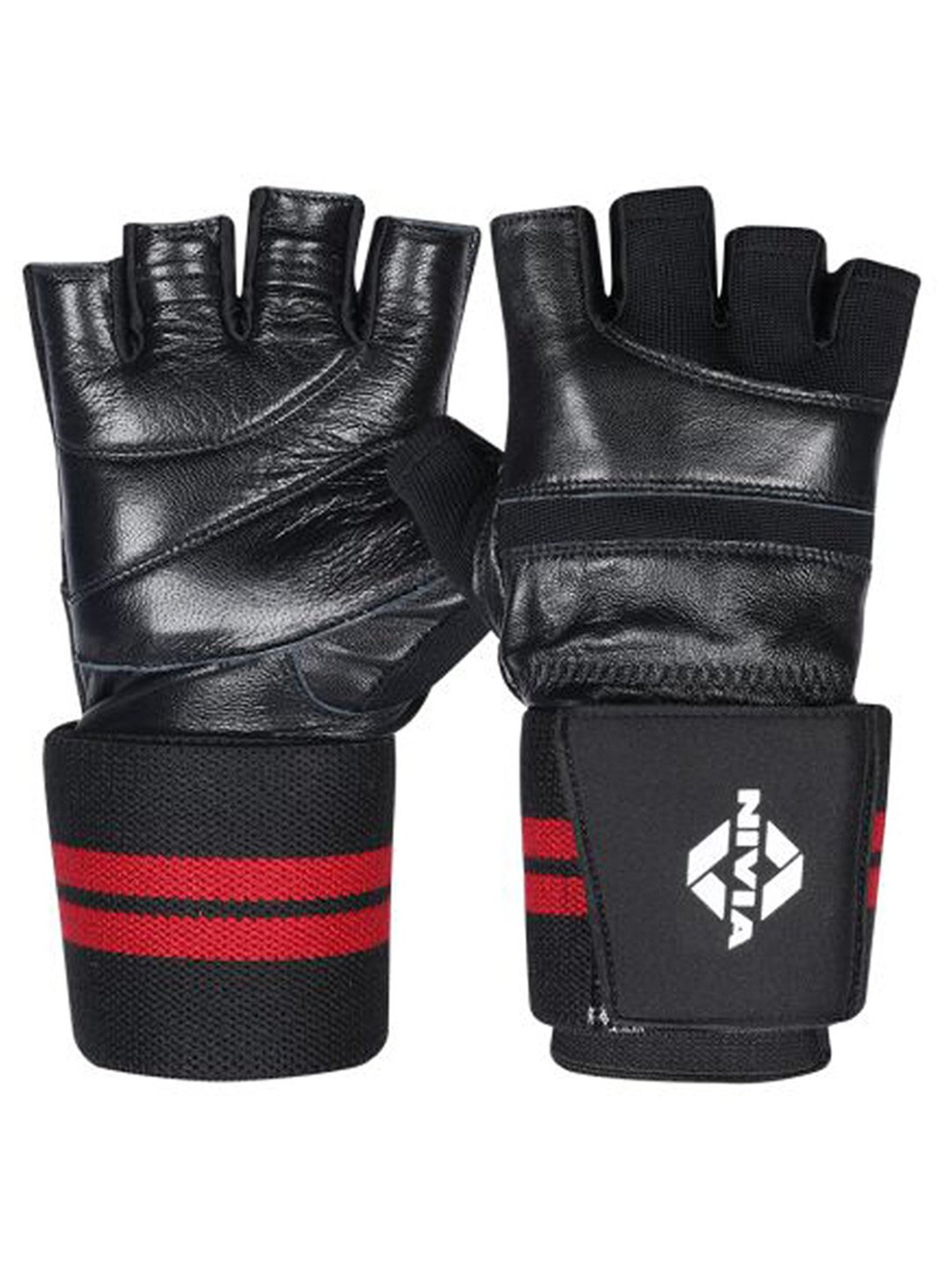 Protoner Gym Gloves with Padded Palm and Wrist Support (Black)