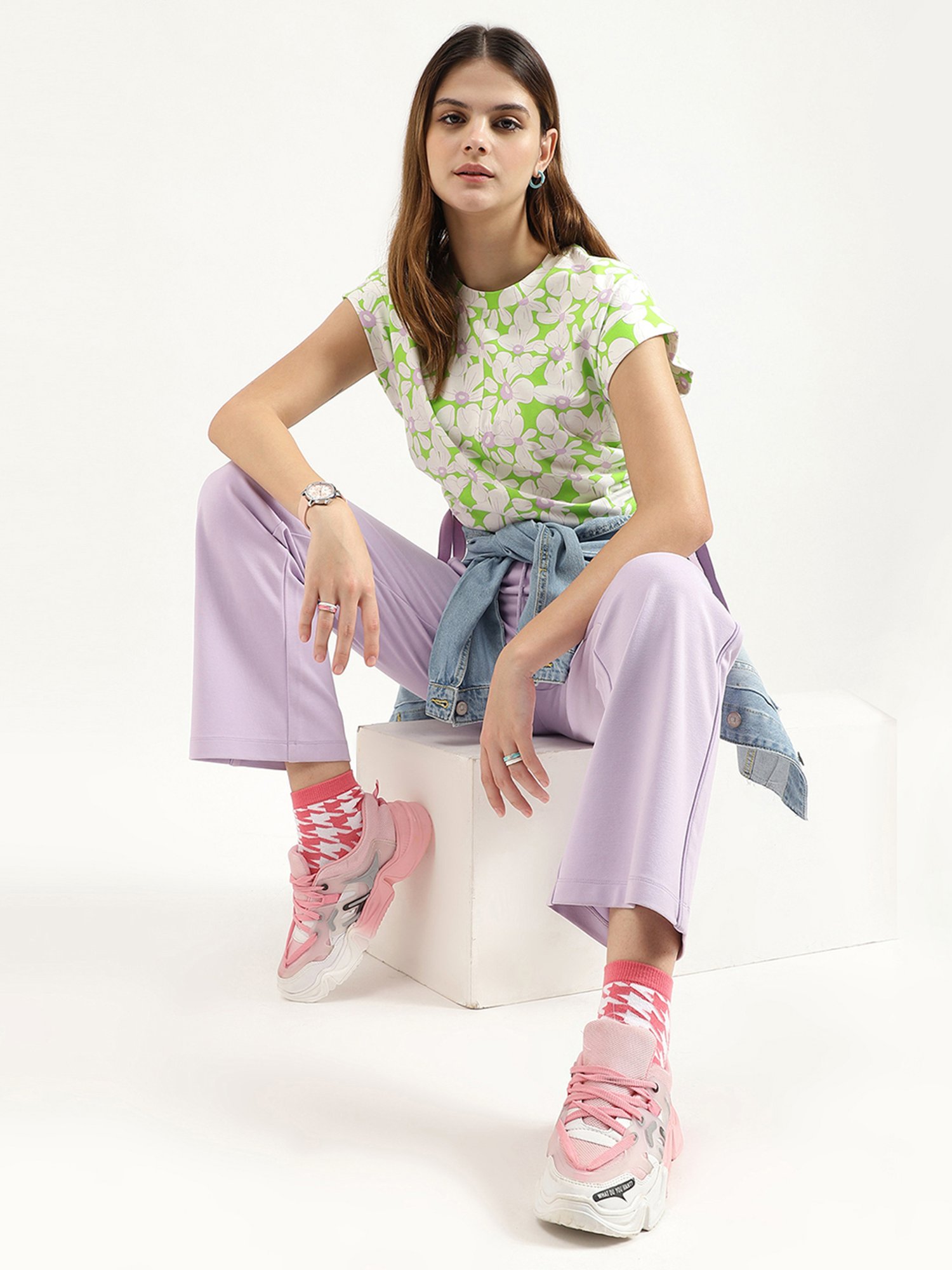 United Colors of Benetton Multicolor Floral Print Crop Top