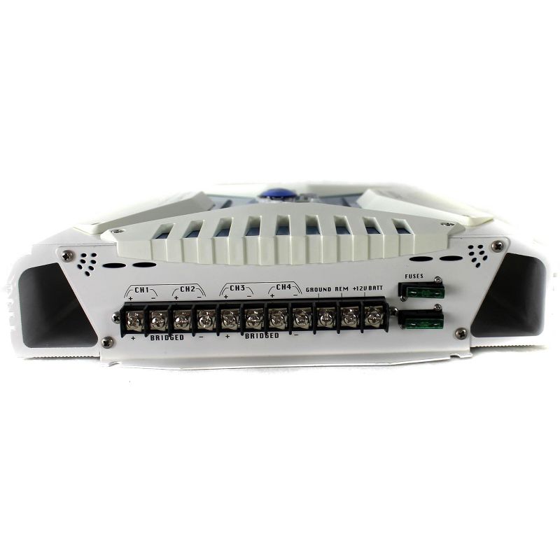 Pyle Elite 1000 Watt 4 Channel Amplifier Bluetooth Marine ATV Amp w/ Wiring Kit