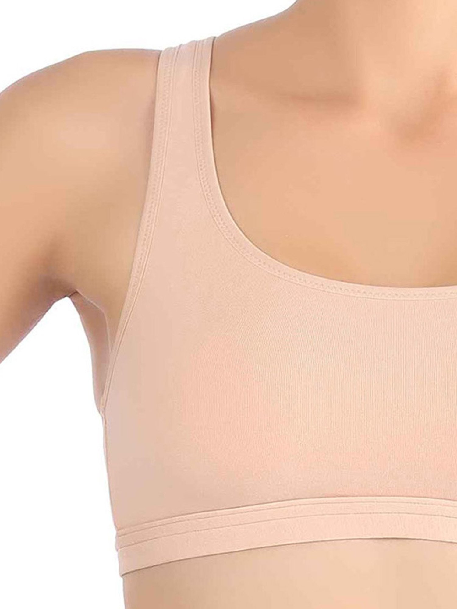 Triumph Beginner Bra 66 Crop Top Wireless Non Padded Full Coverage and Medium Support Cotton Bra