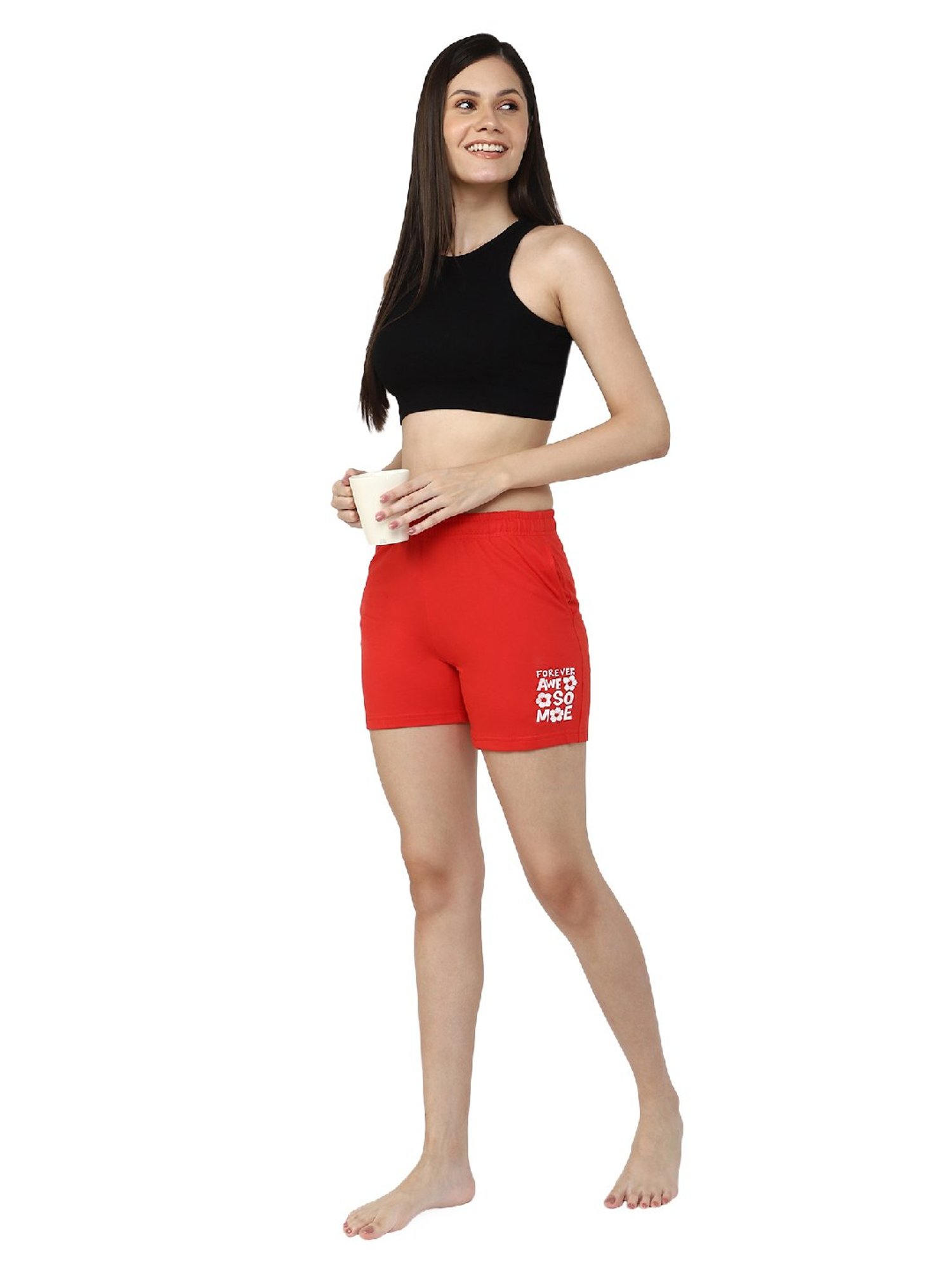 Dyca Red Printed Shorts