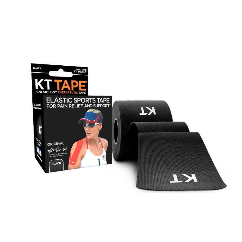 KT Tape Elastic Sports Tape 20ct - Black