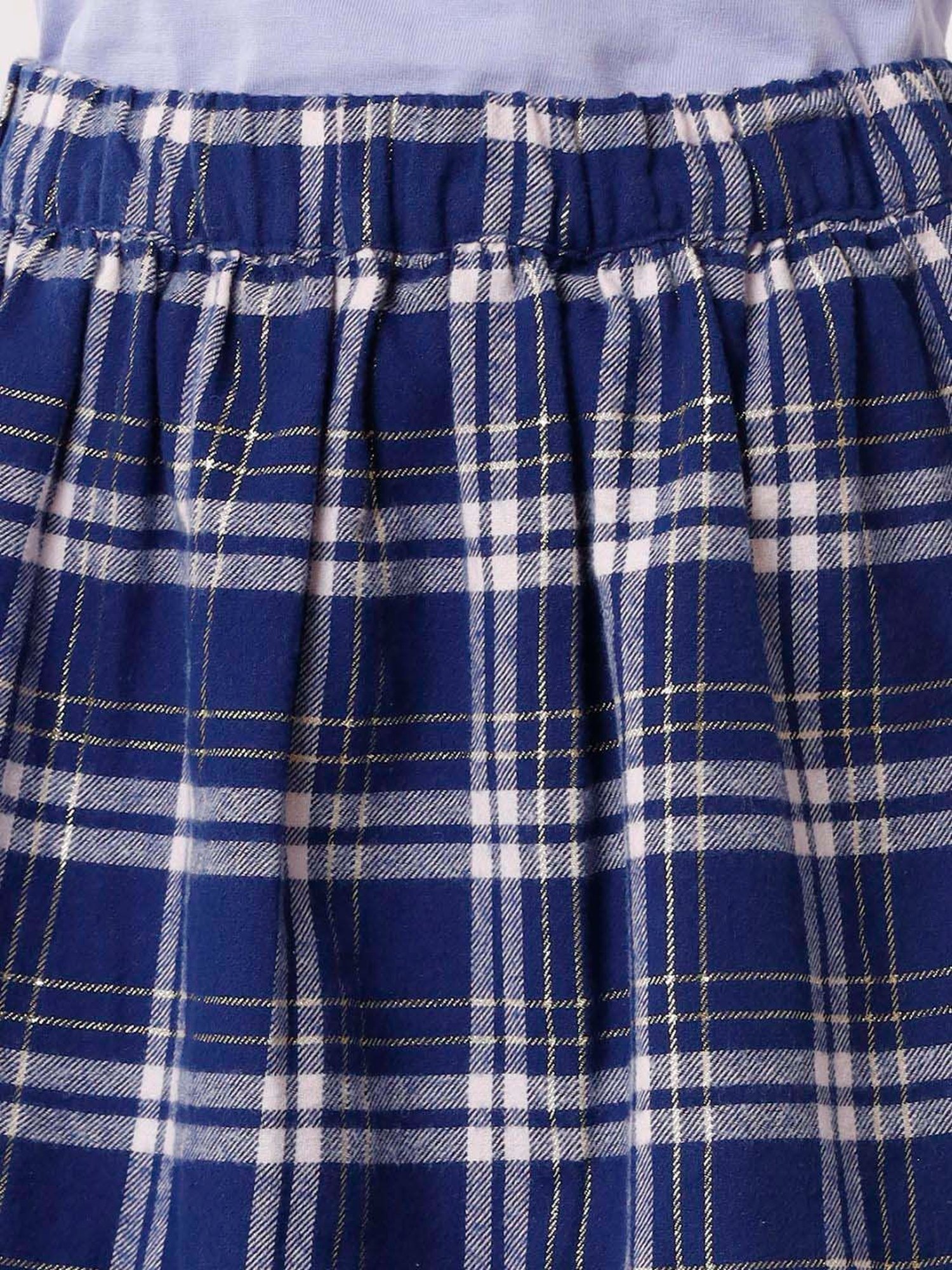 Kate & Oscar Kids Blue & White Chequered Skirt