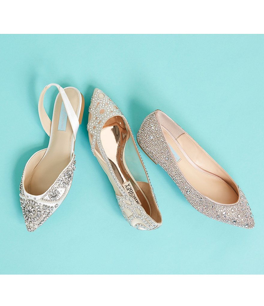 Blue by Betsey Johnson Jude Rhinestone Jeweled Dress Flats