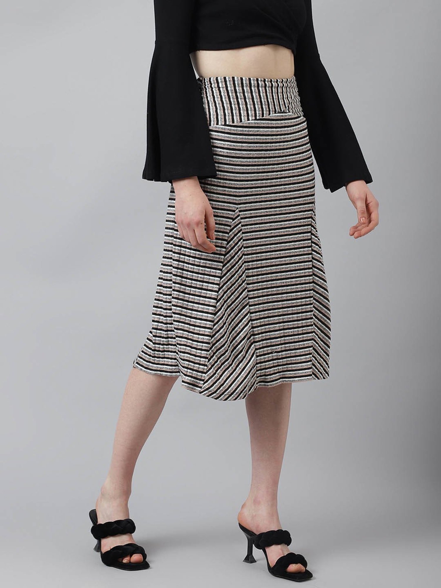 Latin Quarters Multicolor Striped Skirt