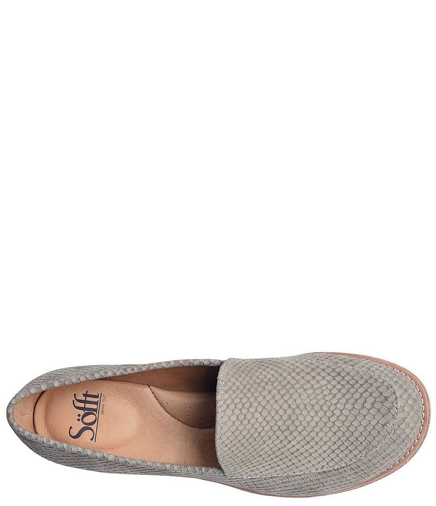 Sofft Napoli Snake Print Nubuck Loafers