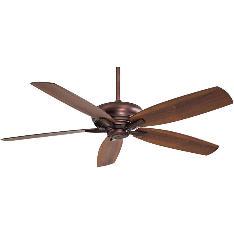 52" Casa Vieja Modern Rustic 3 Blade Ceiling Fan with Remote Brushed Nickel Natural Wood House Bedroom Living Room Home Kitchen