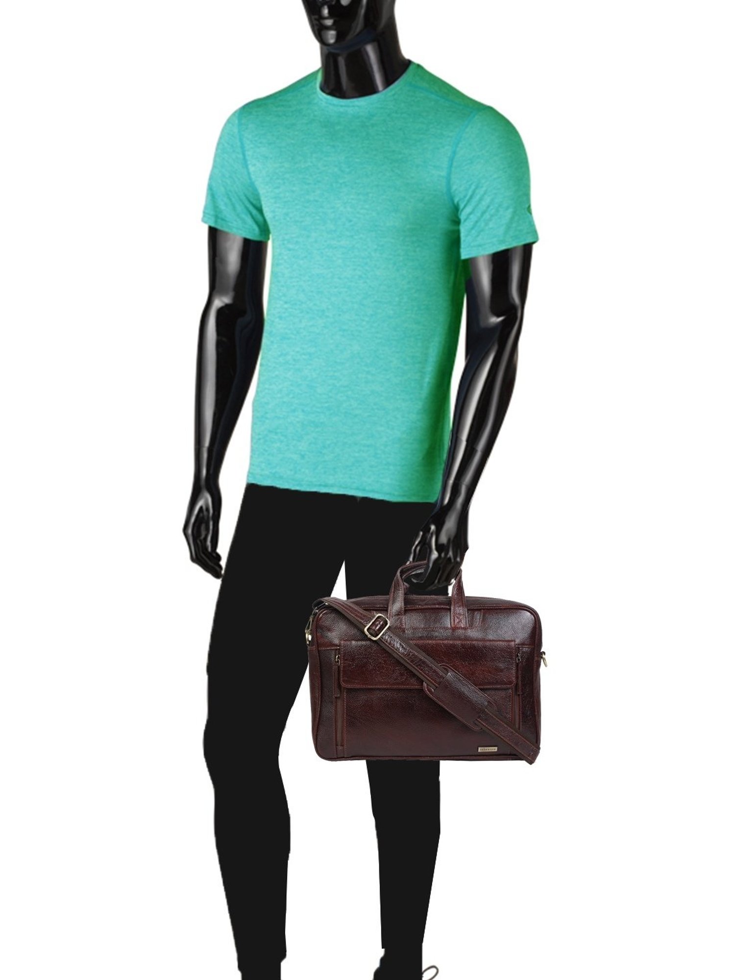 Priority Black Synthetic Large Messenger Bag