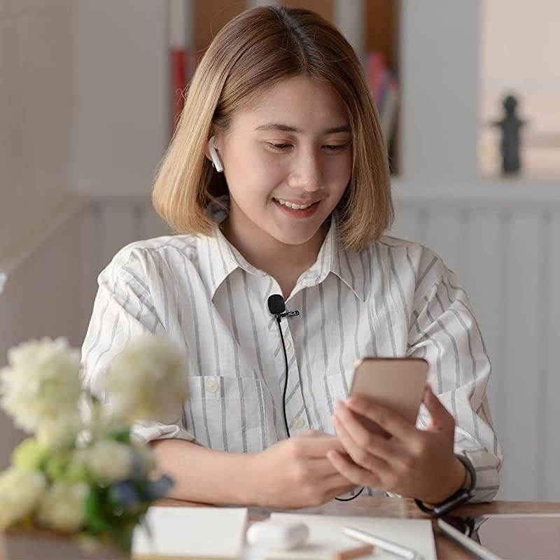 UltraCompact Clip Omnidirectional iPhone Microphone for iPhone78xrxs11PlusProiPadiPod for PodcastYouTubeInterviewVlogVideoLecture Recording Mini Microphone for iPhone98ft