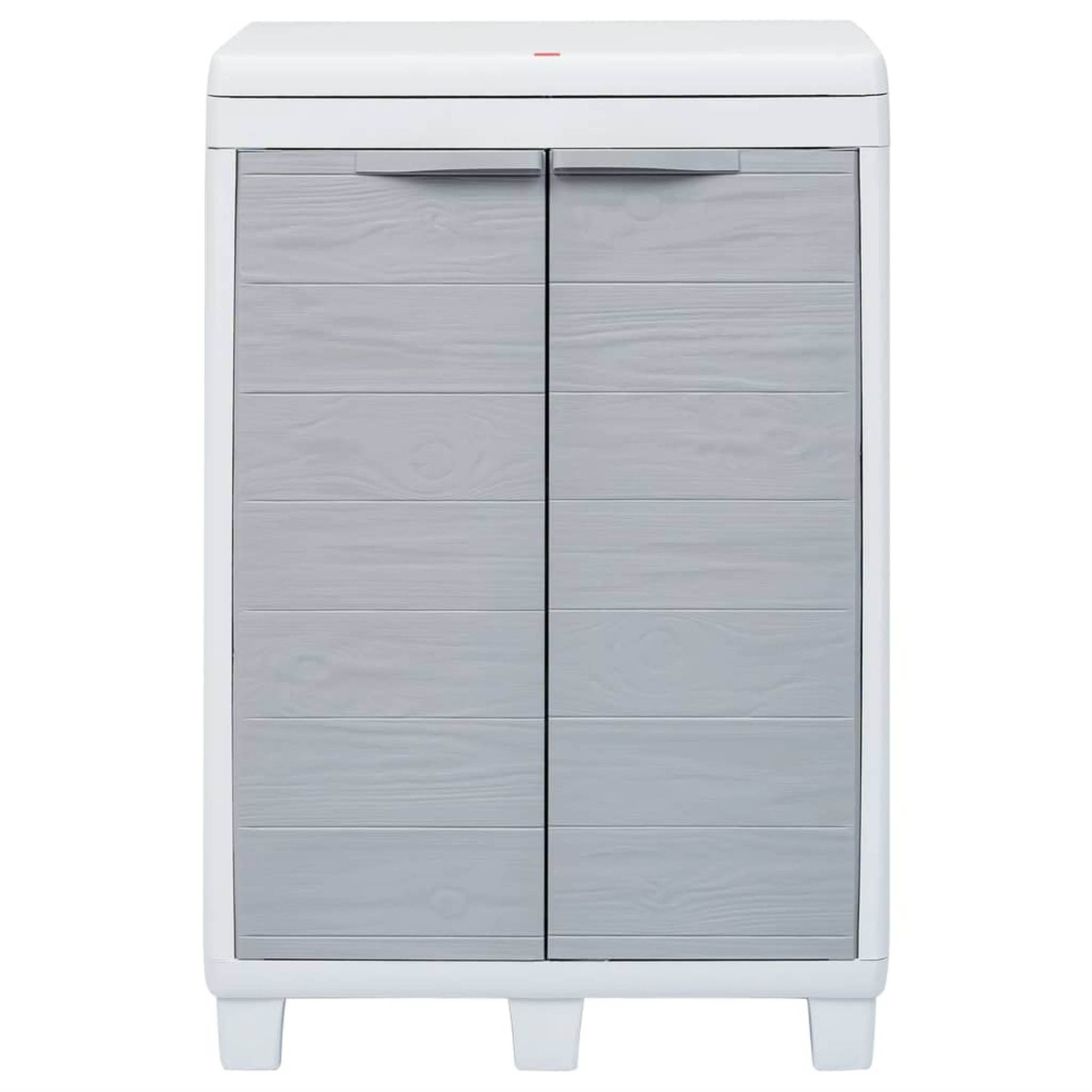 vidaXL Garden Dustbin with 3 Bags Light Gray Outdoor Cabinet Storage Shed