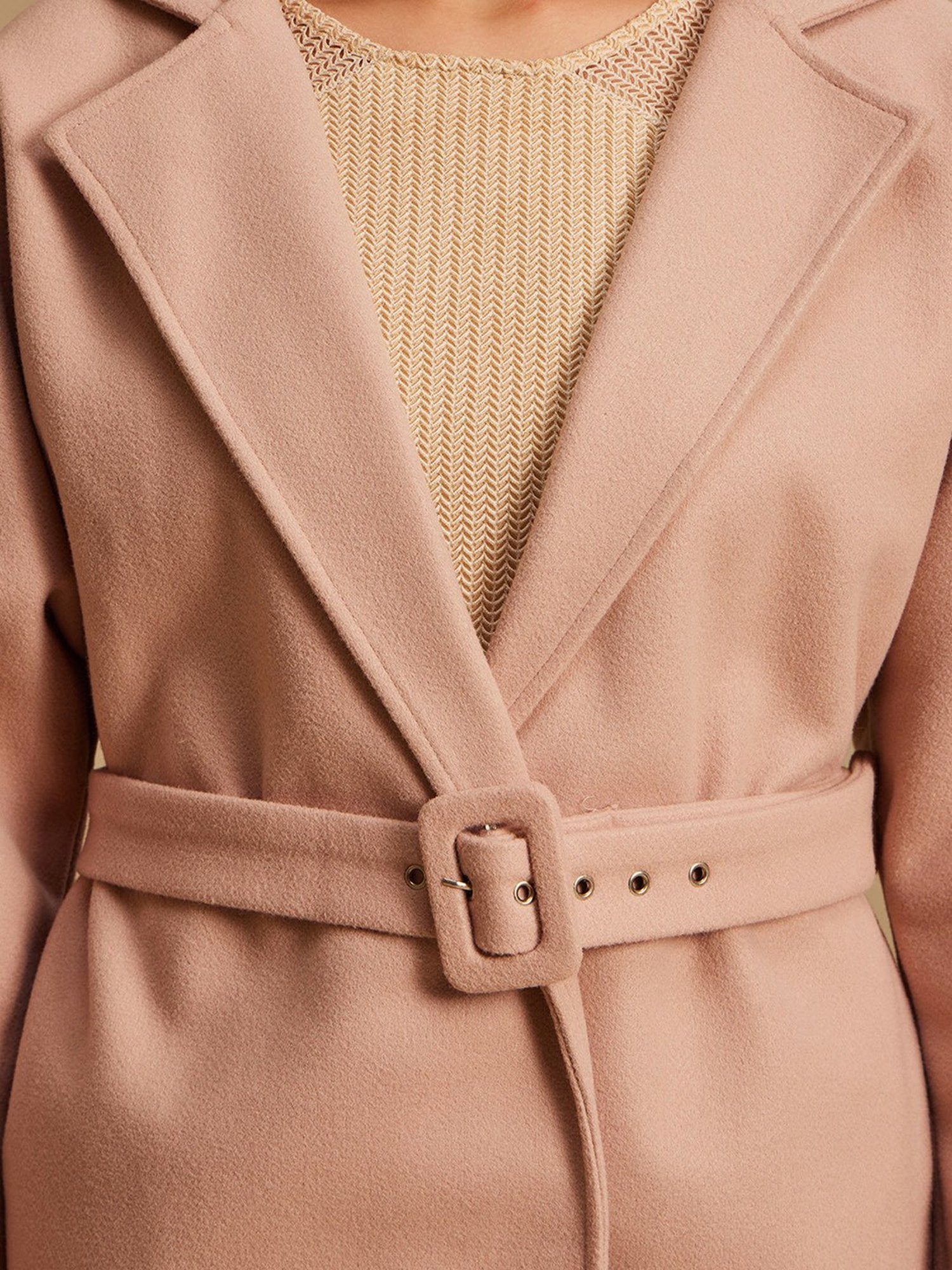 Kazo Cream Wool Overcoat