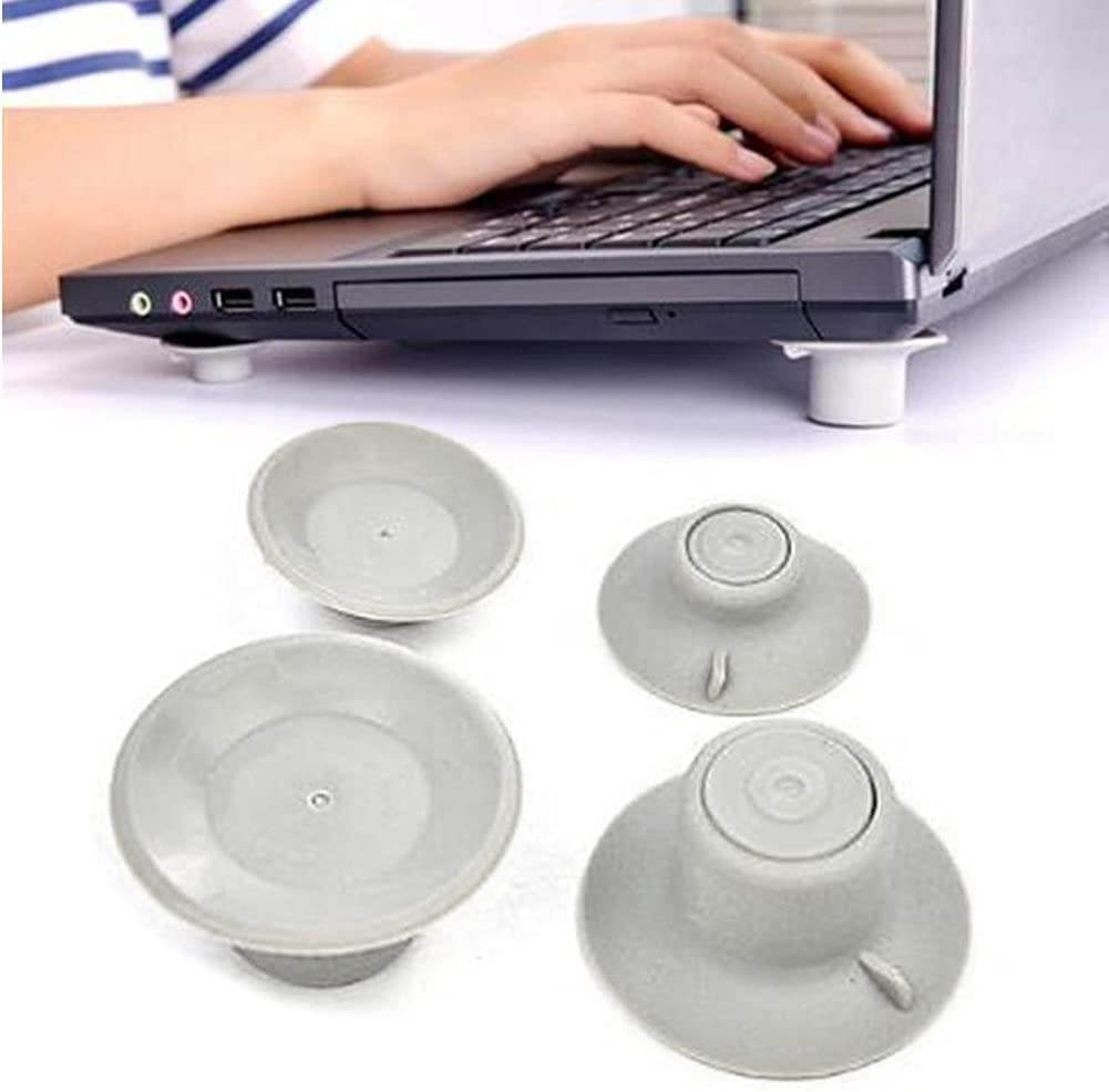 Denpetec Small Notebook Laptop Cooling Pads Skidproof Pad Cooler Stand, Laptop Skid-Proof Cooling Portable Cooler Stand Leg Feet(4pcs)